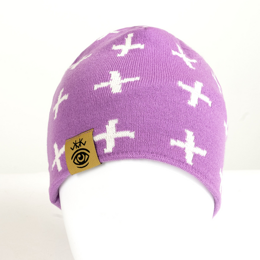HORMESIS Purple Crux No Cuff Reversible Beanie