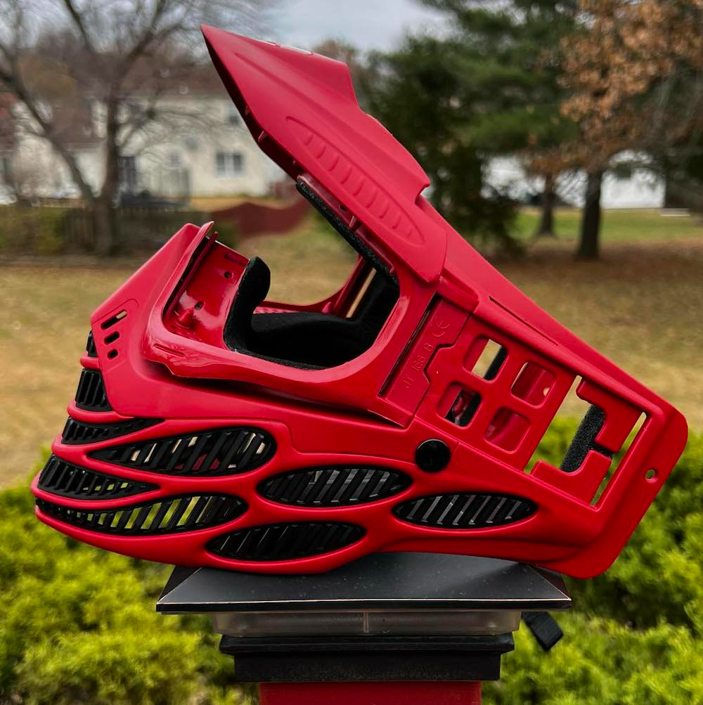 Facemask Reverse Blood Red JT Flex 8 (ecran et strap en option)