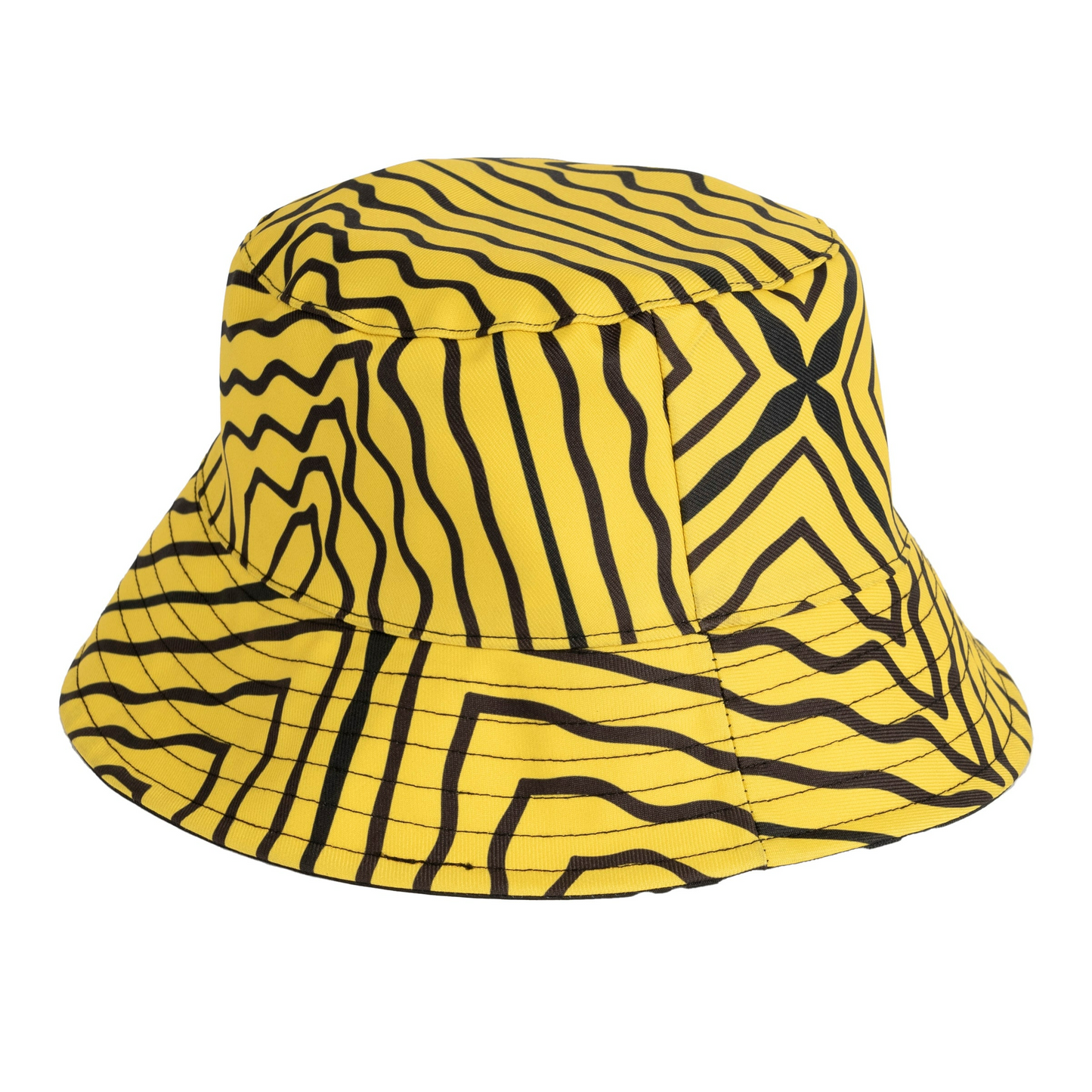 HORMESIS Yellow Waves reversible bucket hat