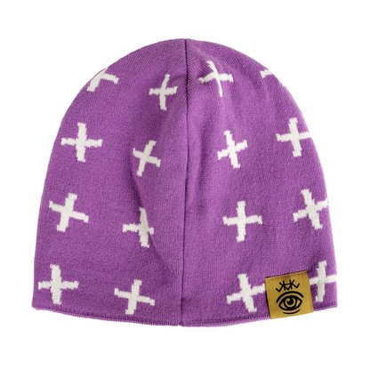 HORMESIS Purple Crux No Cuff Reversible Beanie