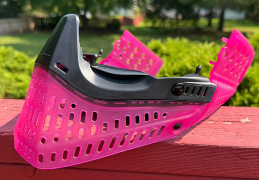 JT Proflex Facemask Nuclear Translucent Pink  Bottom et Oreilles