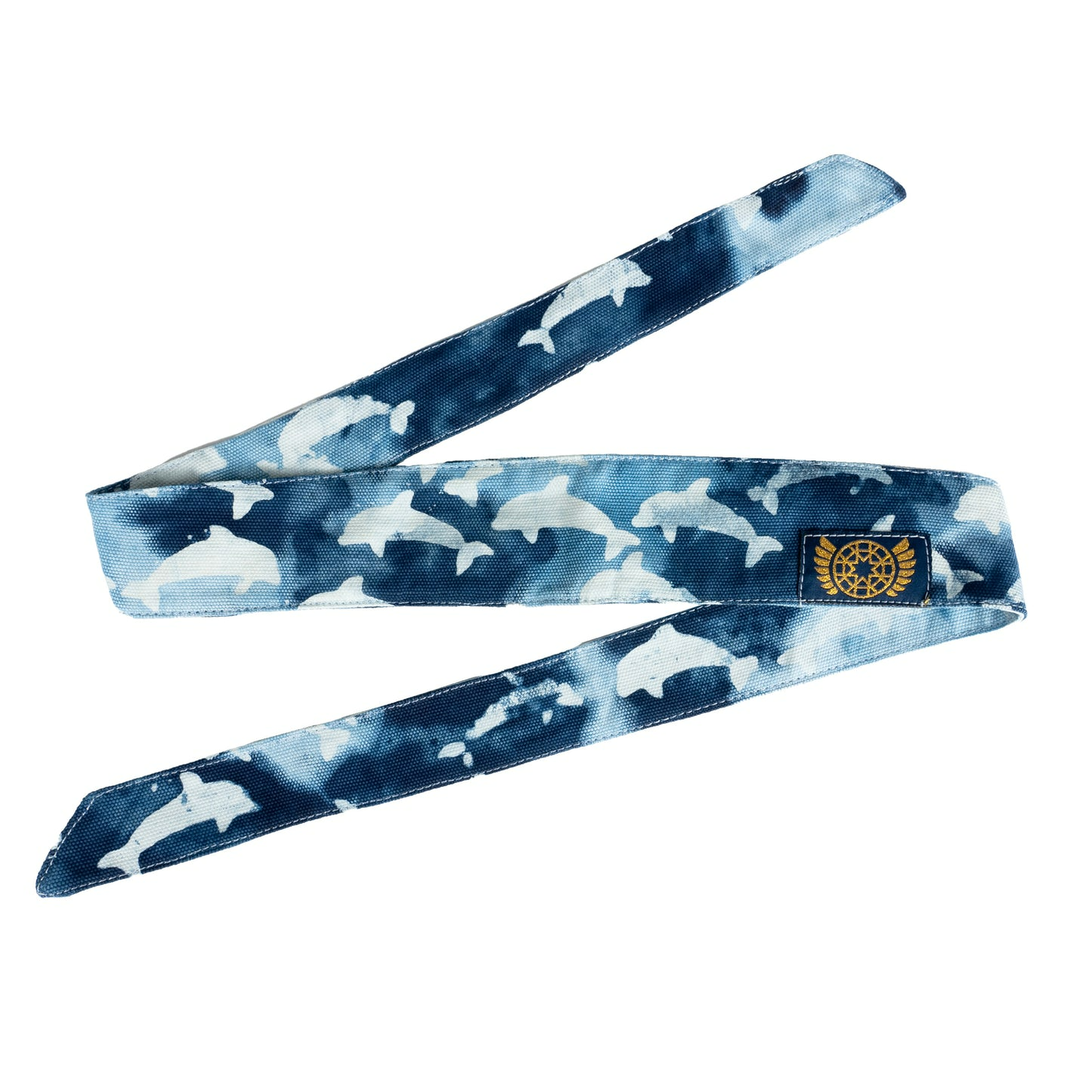 HORMESIS HEADBAND Blue Dolphins invisible (Heavy Canvas)