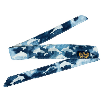 HORMESIS HEADBAND Blue Dolphins invisible (Heavy Canvas)